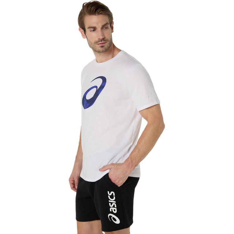 Polo ASICS Spiral Logo Graphic Cotton Blend Tee Brilliant White Hombre - 3