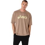 Polo ASICS Graphic Relaxed Tee Taupe Grey Hombre - 0