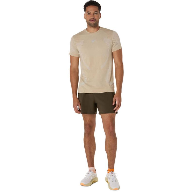 Polo ASICS Road Seamless Top Cream Hombre - 1