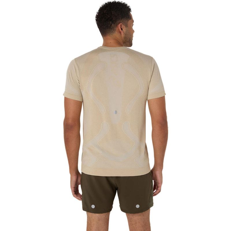 Polo ASICS Road Seamless Top Cream Hombre - 2