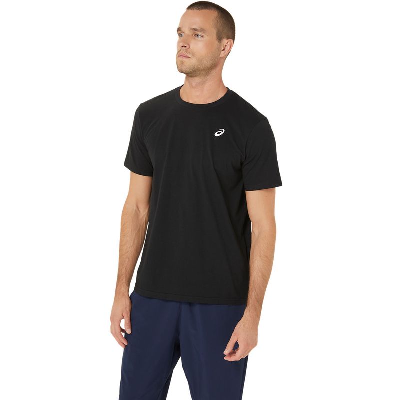 Polo ASICS Asics Spiral Embroidery Tee Performance Black Hombre - 1