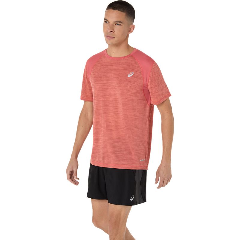Polo ASICS Road SS Top Dark Pink Clay Hombre - 2