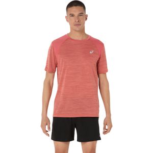 Polo ASICS Road SS Top Dark Pink Clay Hombre