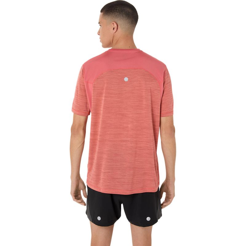 Polo ASICS Road SS Top Dark Pink Clay Hombre - 1
