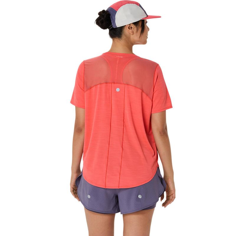 Polo ASICS Road Ss Top Coral Reef Mujer - 1