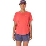 Polo ASICS Road Ss Top Coral Reef Mujer - 0
