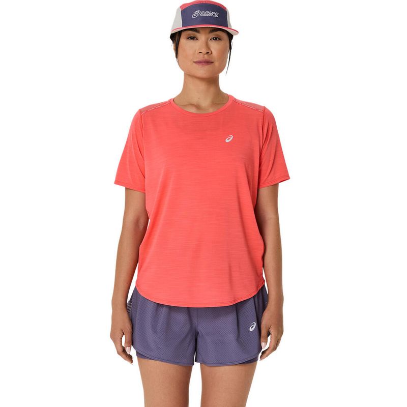 Polo ASICS Road Ss Top Coral Reef Mujer - 0