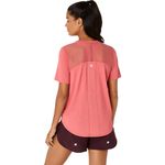 Top ASICS Road SS Top Dark Pink Clay Mujer - 1