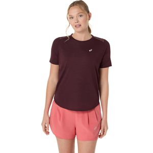 Top ASICS Road SS Top Dark Currant Mujer