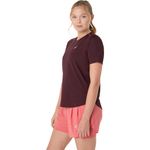 Top ASICS Road SS Top Dark Currant Mujer - 2