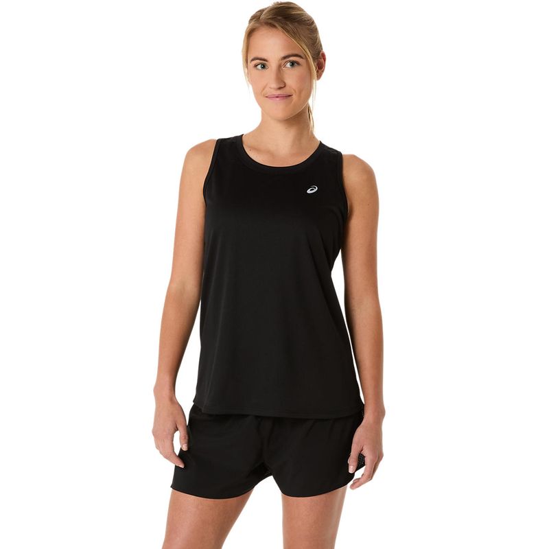 Bividi ASICS Silver Tank Performance Black Mujer - 0