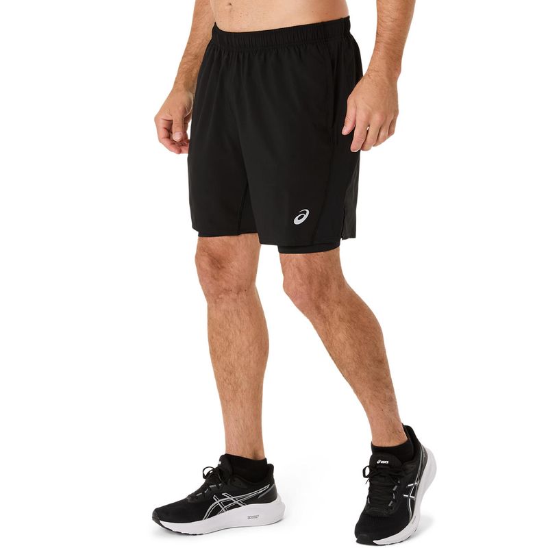 Short ASICS Silver 2N1 7In Short Performance Black Hombre - 2
