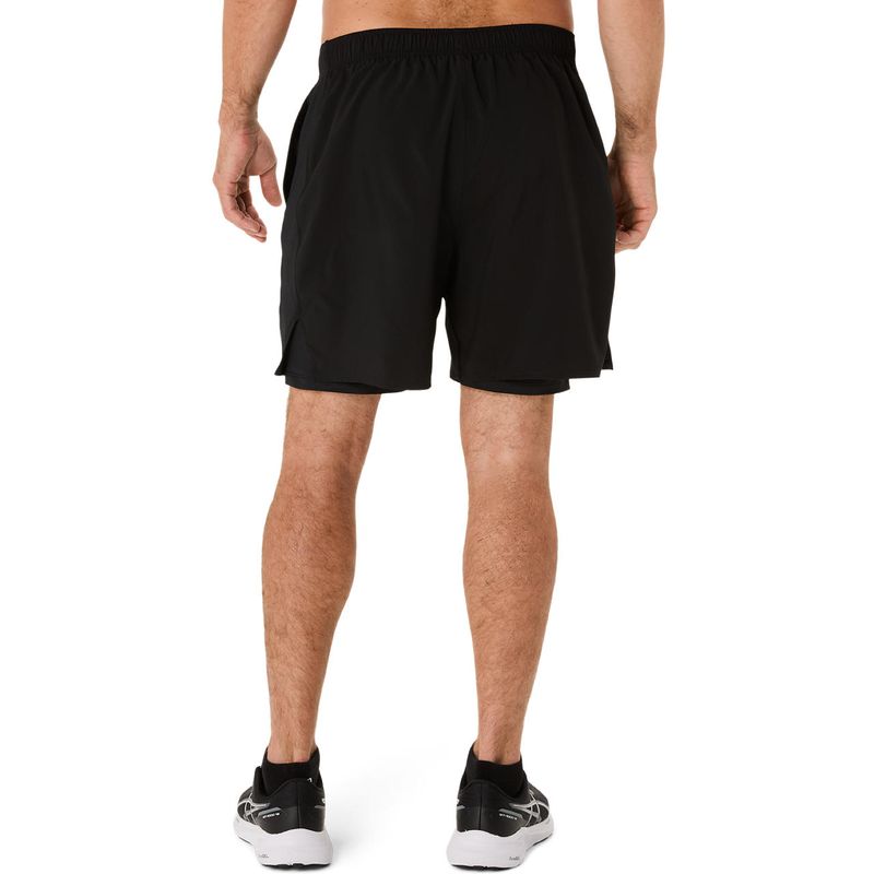 Short ASICS Silver 2N1 7In Short Performance Black Hombre - 4