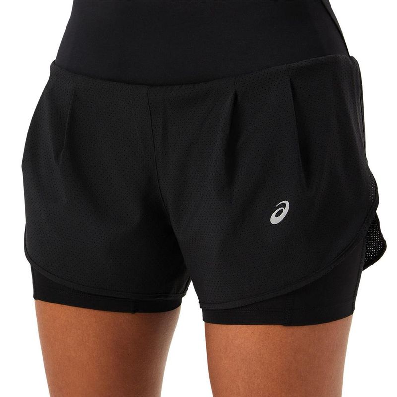 Shorts ASICS Road 2-N-1 3-5In Black Mujer - 3