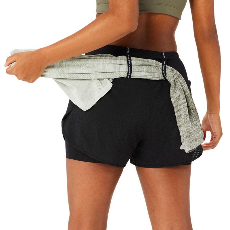 Shorts ASICS Road 2-N-1 3-5In Black Mujer - 8