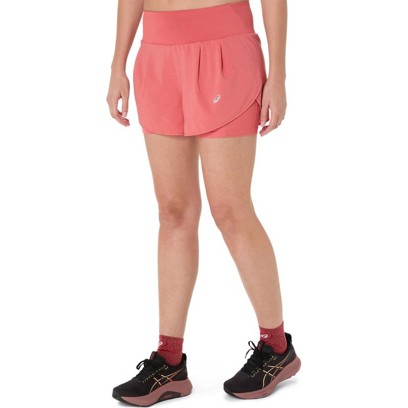 Short ASICS Road 2N1 3-5In Short Dark Pink Clay/Dark Pink Clay Mujer - 3