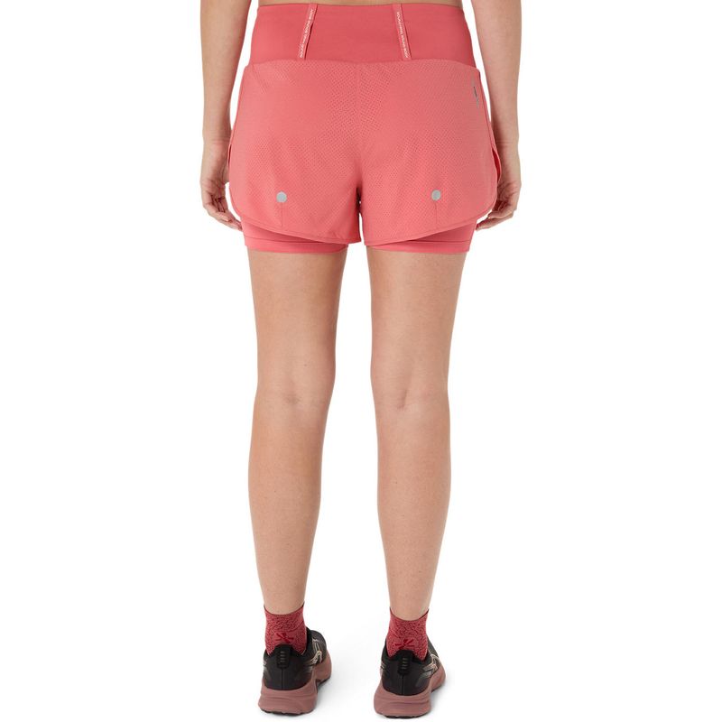 Short ASICS Road 2N1 3-5In Short Dark Pink Clay/Dark Pink Clay Mujer - 4