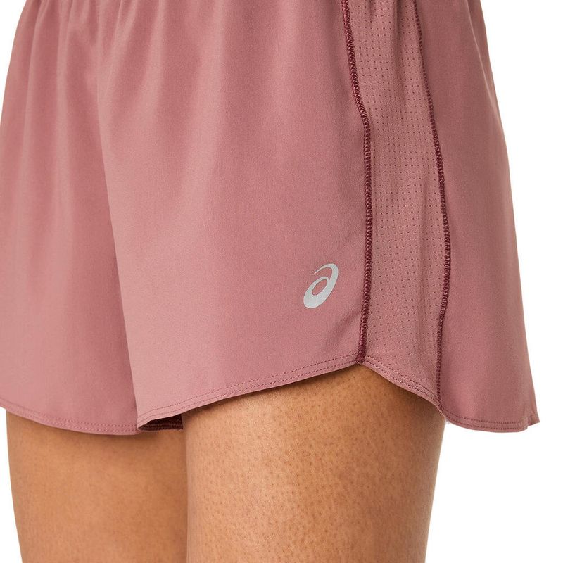 Short ASICS Icon 4In Rubble Red Mujer - 3