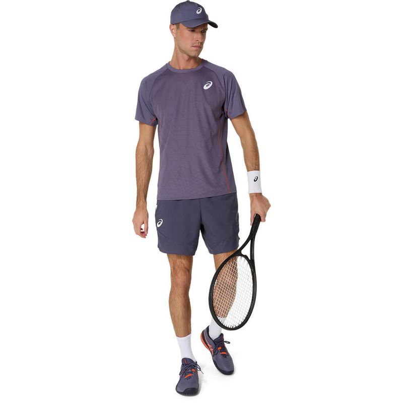 Polo  ASICS Match Actibreeze Ss Top Greyish Purple Hombre - 5