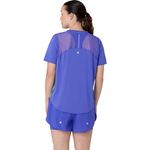 Polo ASICS Road Fade SS Top Cobalt Burst/Illuminate Green Mujer - 1