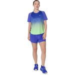 Polo ASICS Road Fade SS Top Cobalt Burst/Illuminate Green Mujer - 3