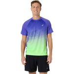 Polo ASICS Road Fade SS Top Cobalt Burst/Illuminate Green Hombre - 0