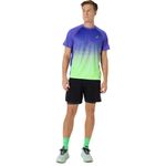 Polo ASICS Road Fade SS Top Cobalt Burst/Illuminate Green Hombre - 3