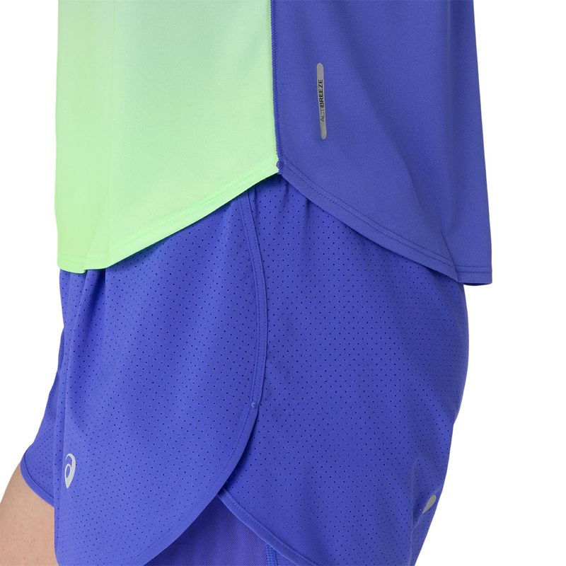 Polo ASICS Road Fade SS Top Cobalt Burst/Illuminate Green Mujer - 6