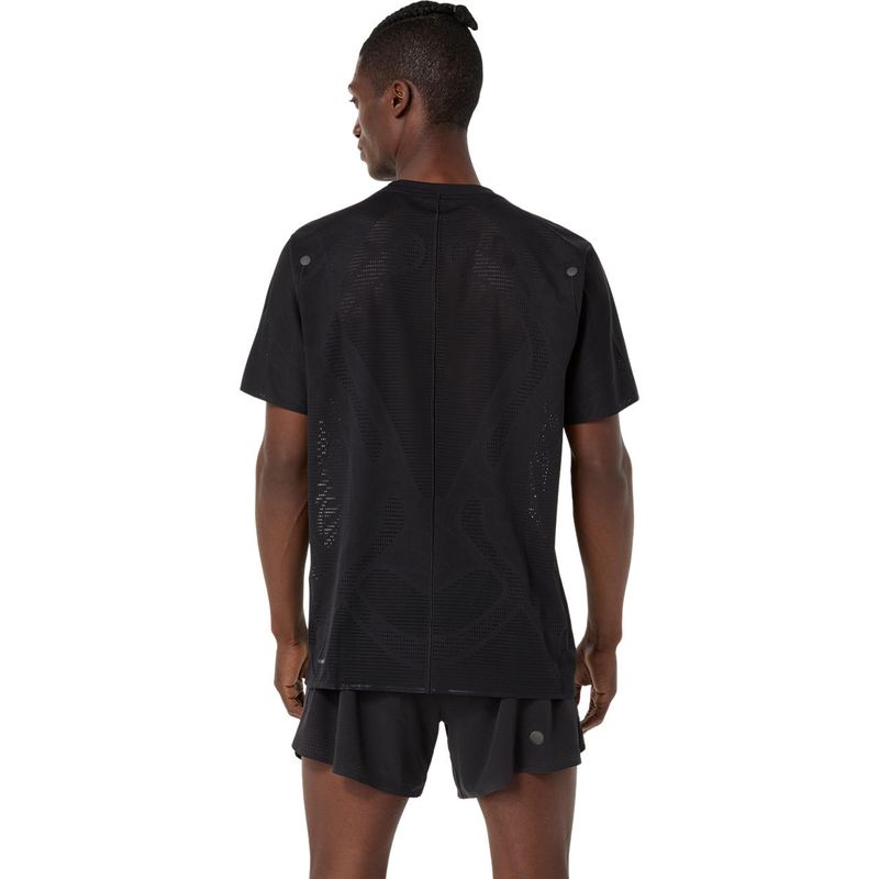 Polo ASICS Metarun SS Top Performance Black Hombre - 1
