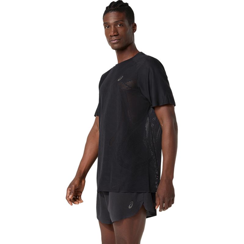 Polo ASICS Metarun SS Top Performance Black Hombre - 2