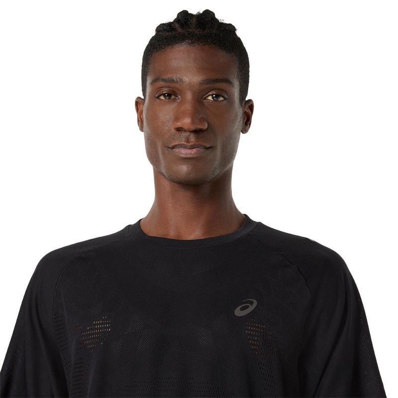 Polo ASICS Metarun SS Top Performance Black Hombre - 4