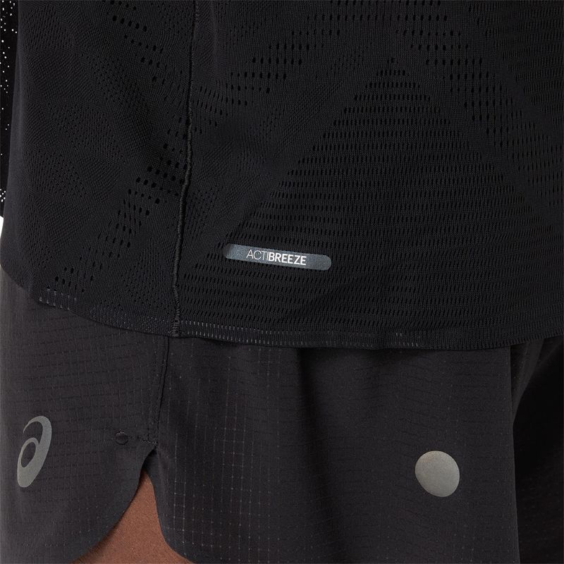 Polo ASICS Metarun SS Top Performance Black Hombre - 5
