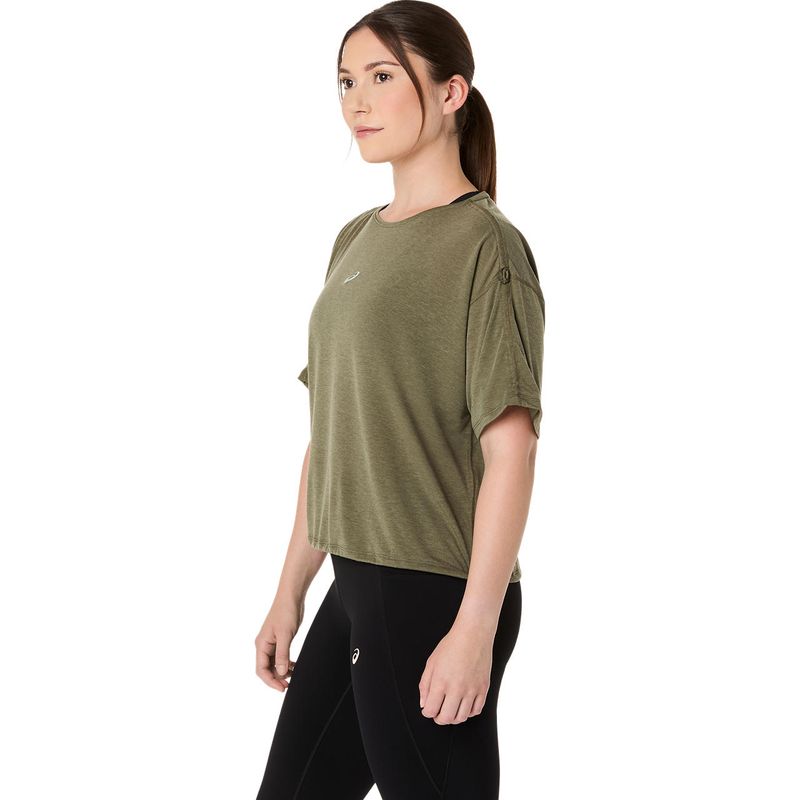 Polo ASICS Nagino Run Adjustable  SS Top Dark Olive Mujer - 2