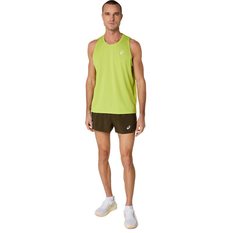 Bividi ASICS Silver Singlet Neon Lime Hombre - 0