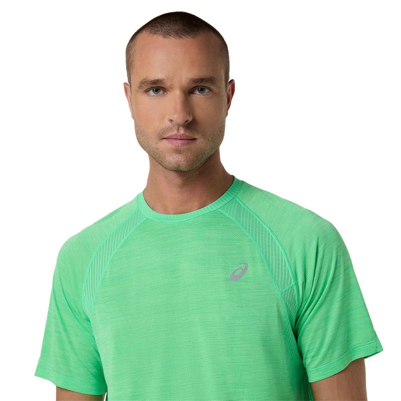 Polo ASICS Road SS Top Vital Green Hombre - 4