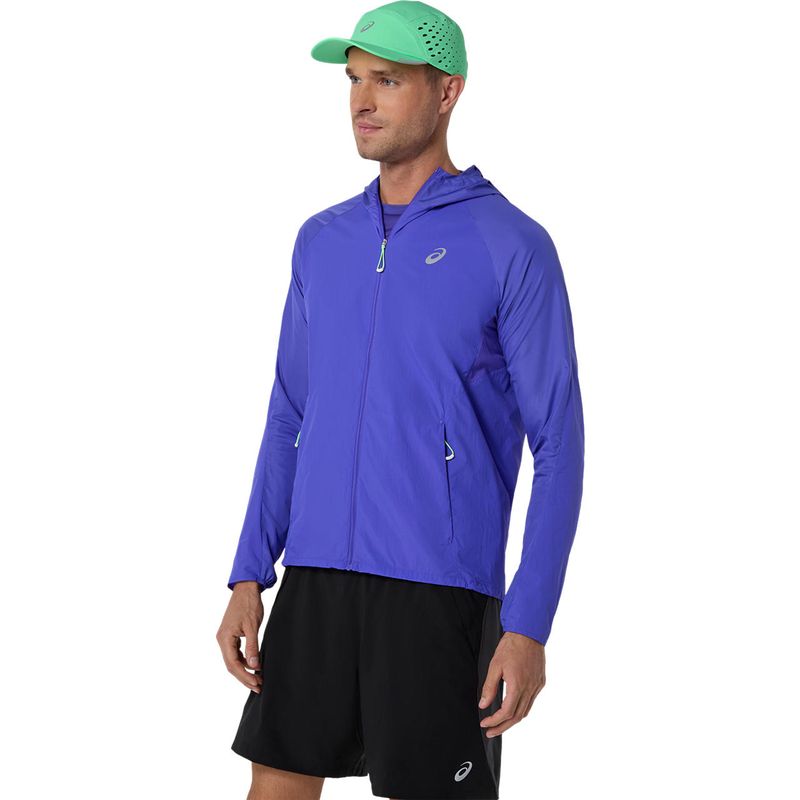Casaca ASICS Road Packable Jacket Cobalt Burst/Illuminate Green Hombre - 2