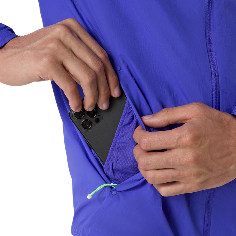 Casaca ASICS Road Packable Jacket Cobalt Burst/Illuminate Green Hombre - 4