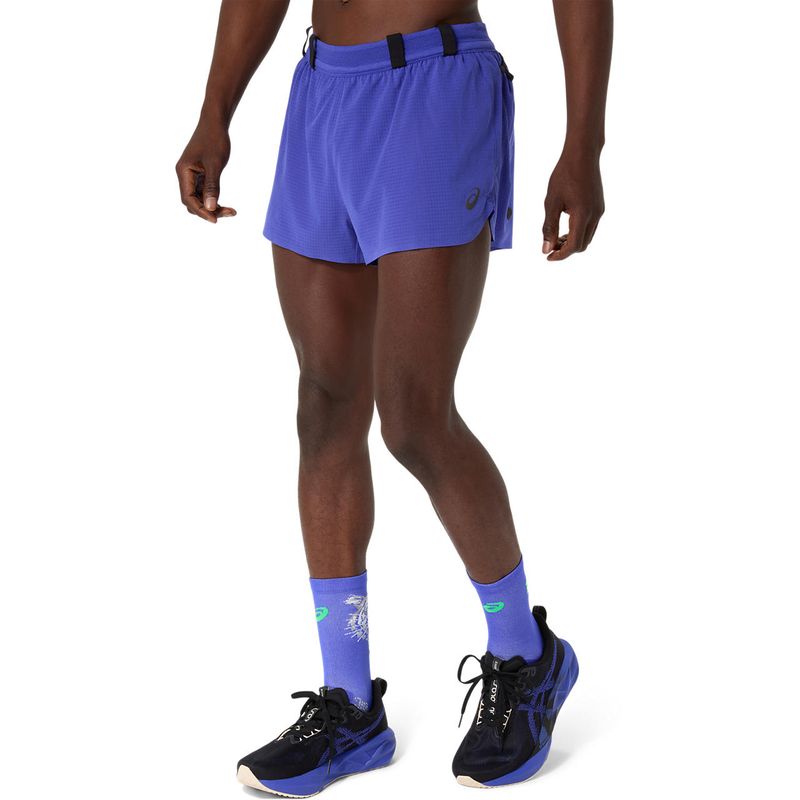 Short ASICS Metarun Split Short Cobalt Burst Hombre - 3