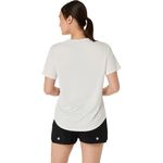 Polo ASICS Fujitrail Logo SS Top Cream Mujer - 1