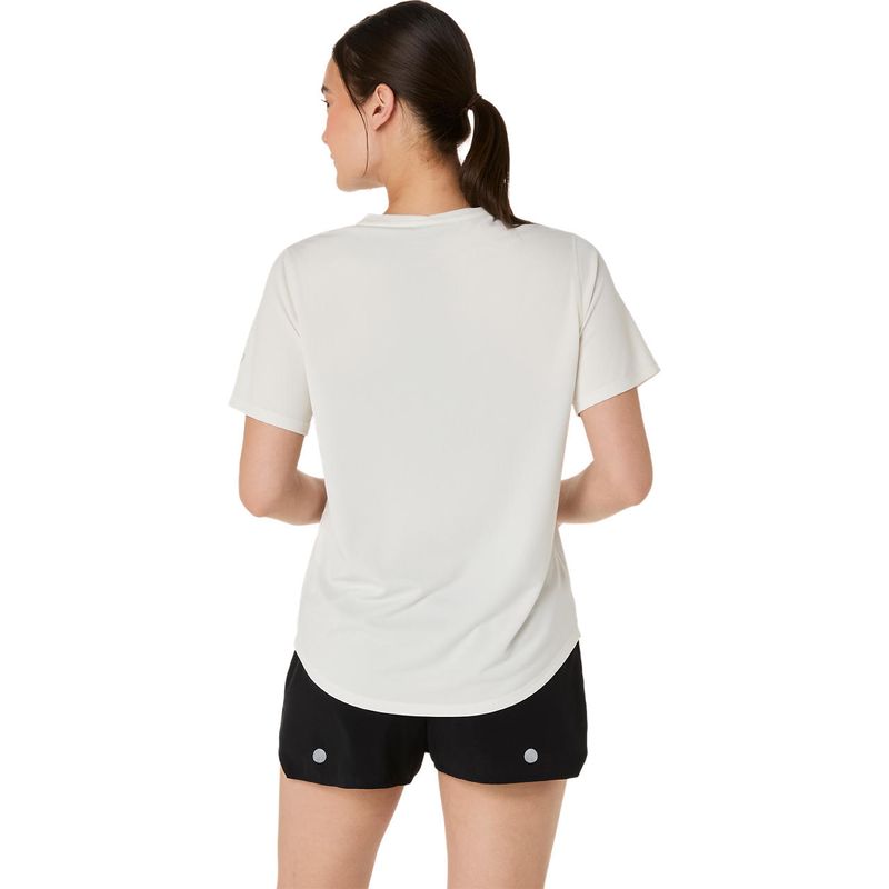 Polo ASICS Fujitrail Logo SS Top Cream Mujer - 1