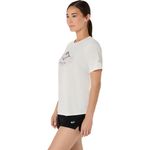Polo ASICS Fujitrail Logo SS Top Cream Mujer - 2