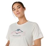 Polo ASICS Fujitrail Logo SS Top Cream Mujer - 3