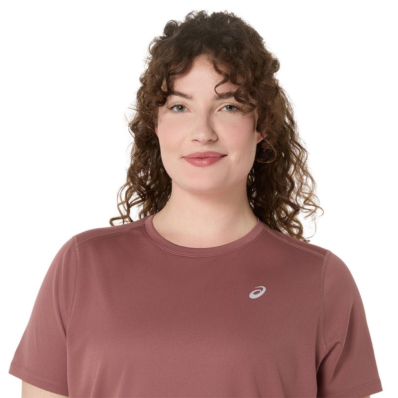 Polo ASICS Silver SS Top Rubble Red Mujer - 1