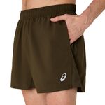 Short ASICS Silver 5In Short Brown Stone Hombre - 3