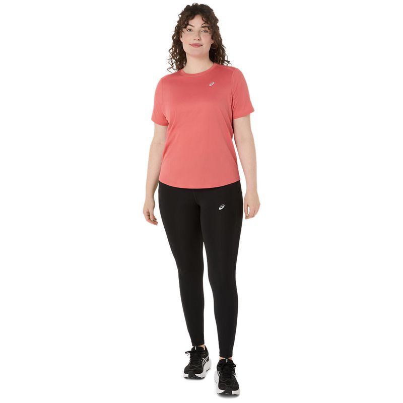 Polo ASICS Silver SS Top Dark Pink Clay Mujer - 5