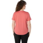 Polo ASICS Silver SS Top Dark Pink Clay Mujer - 1