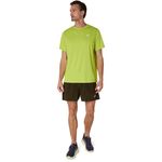 Short ASICS Silver 5In Short Brown Stone Hombre - 0