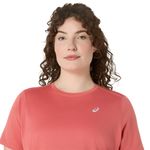 Polo ASICS Silver SS Top Dark Pink Clay Mujer - 4