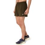 Short ASICS Silver 5In Short Brown Stone Hombre - 4