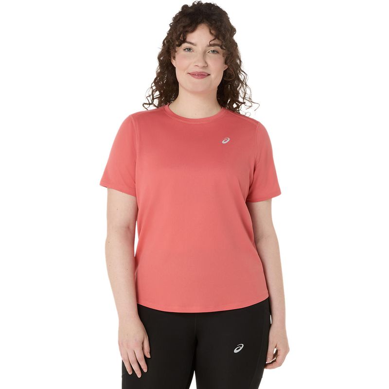 Polo ASICS Silver SS Top Dark Pink Clay Mujer - 0